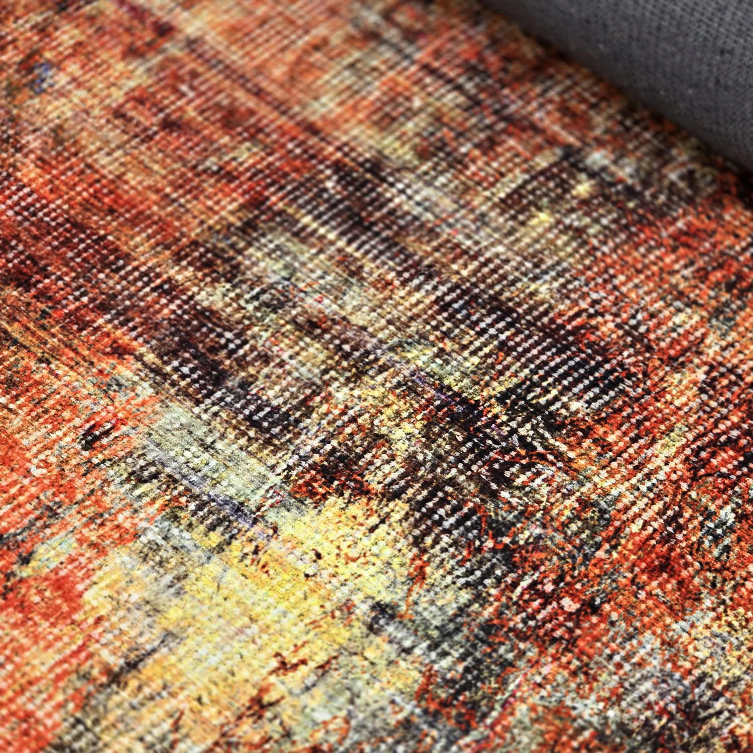 Tapis tissé à plat - Bechar (rouge/multi)