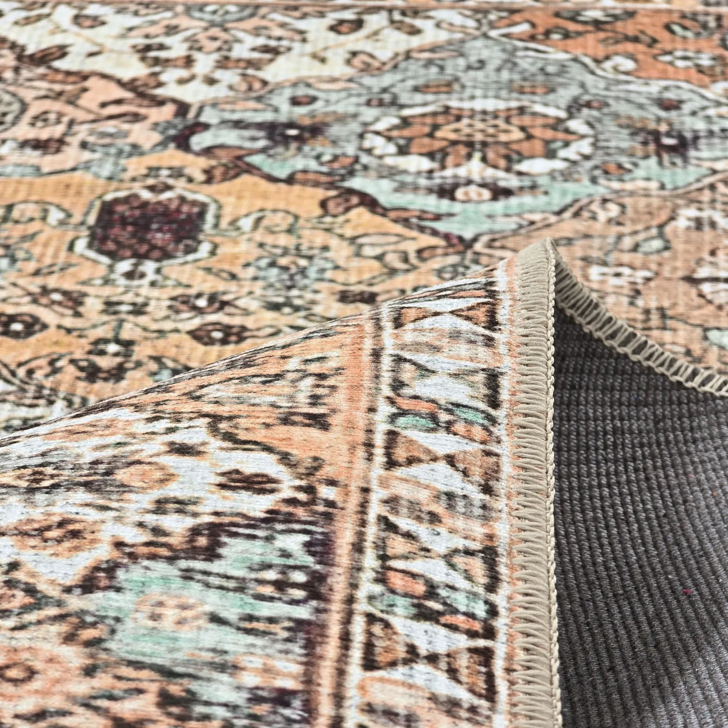 Tapis tissé à plat - Berelina (beige/multi)