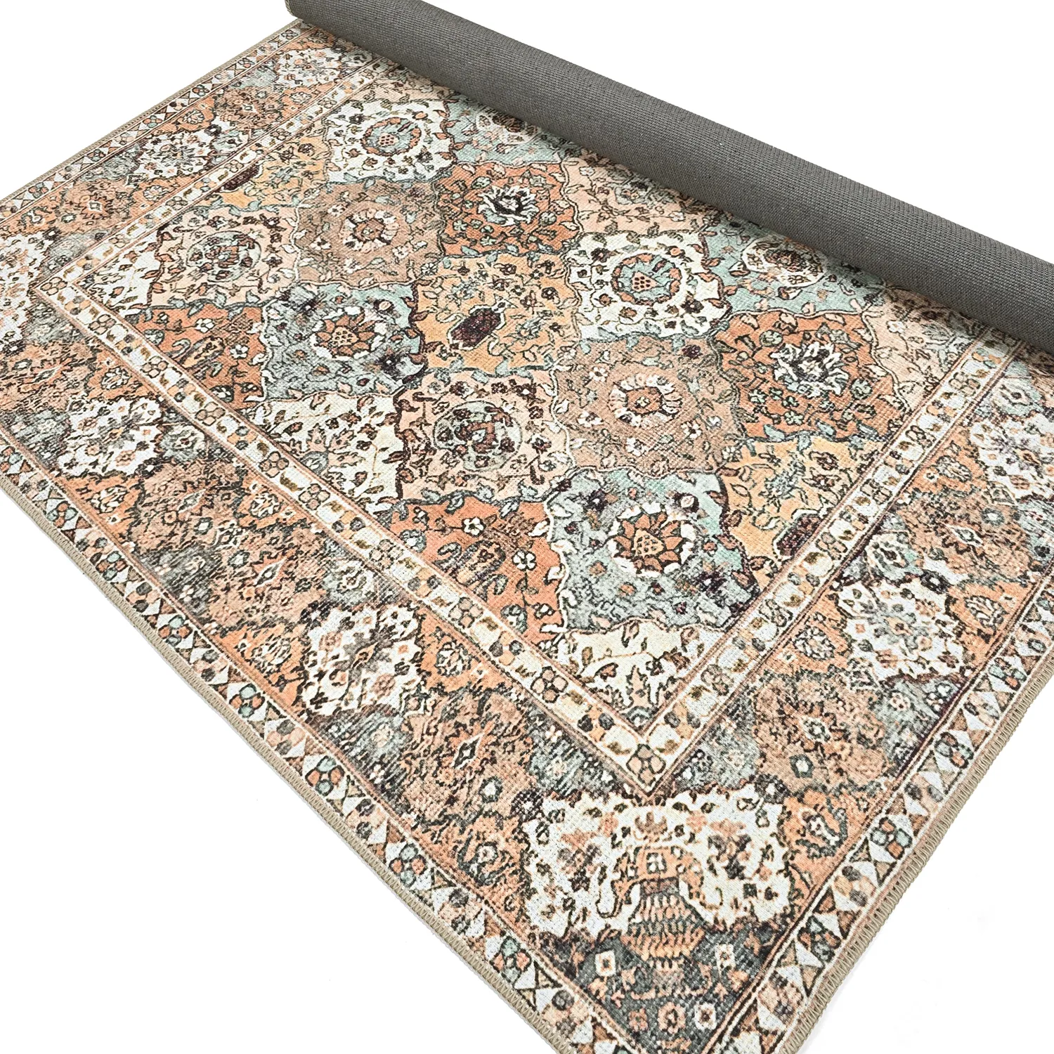 Tapis tissé à plat - Berelina (beige/multi)