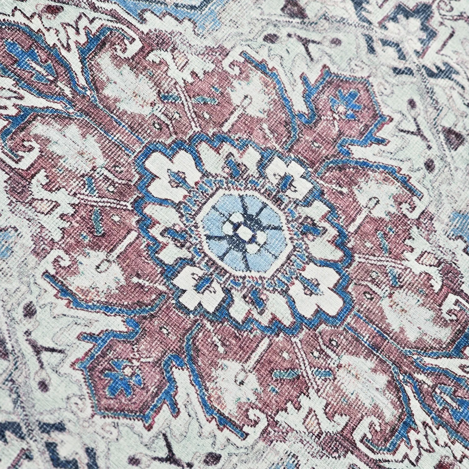 Tapis tissé à plat - Birjand (bleu)