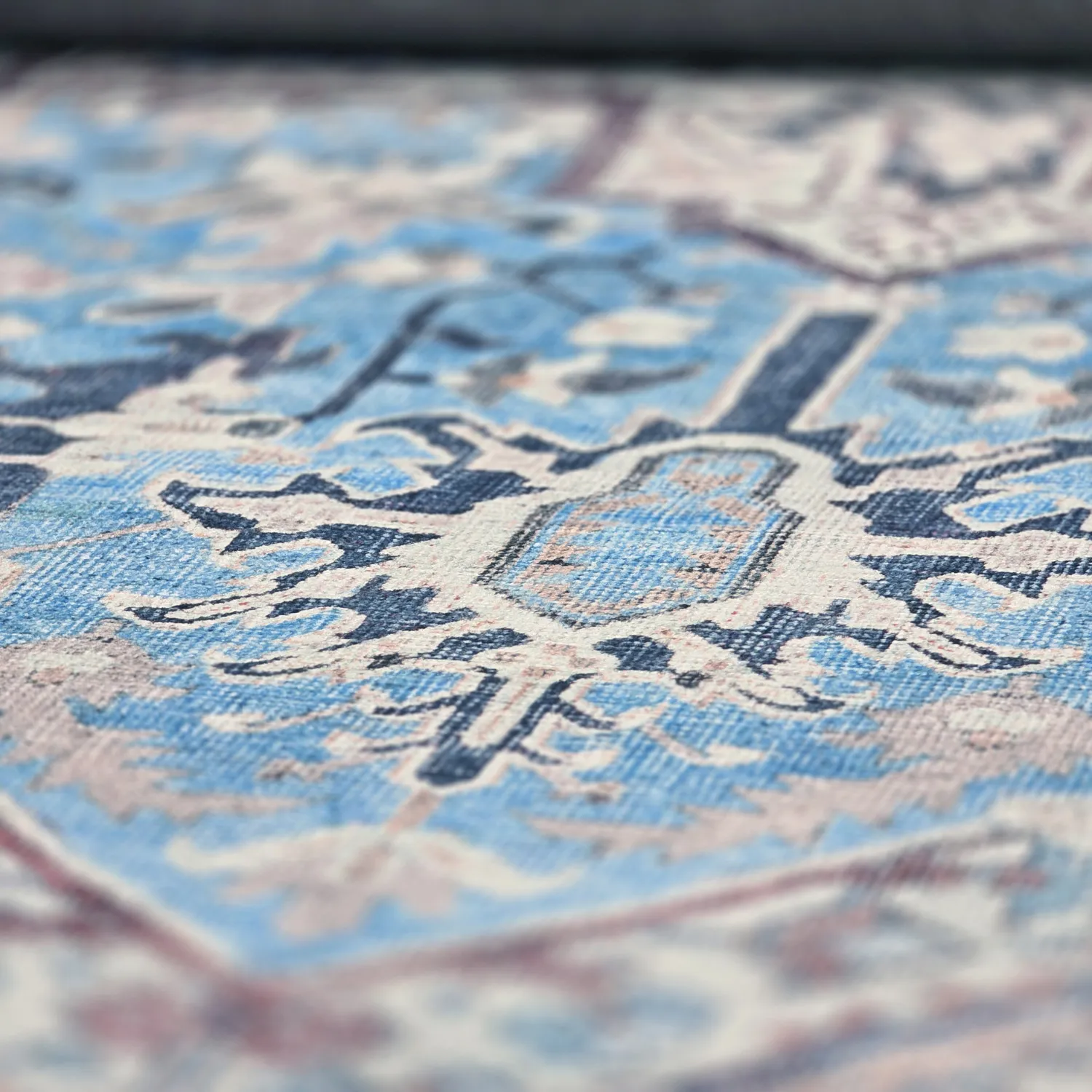 Tapis tissé à plat - Birjand (bleu)
