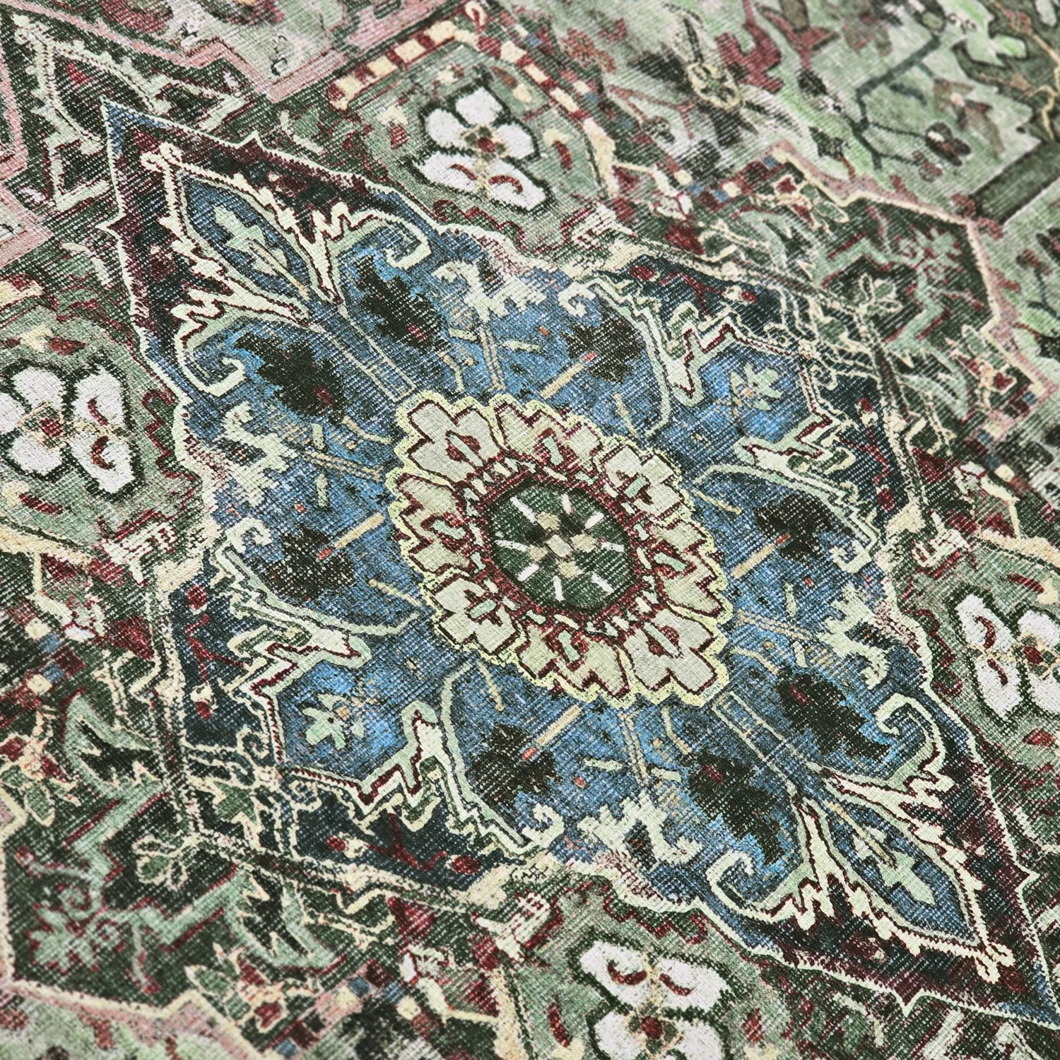 Tapis tissé à plat - Birjand (vert)