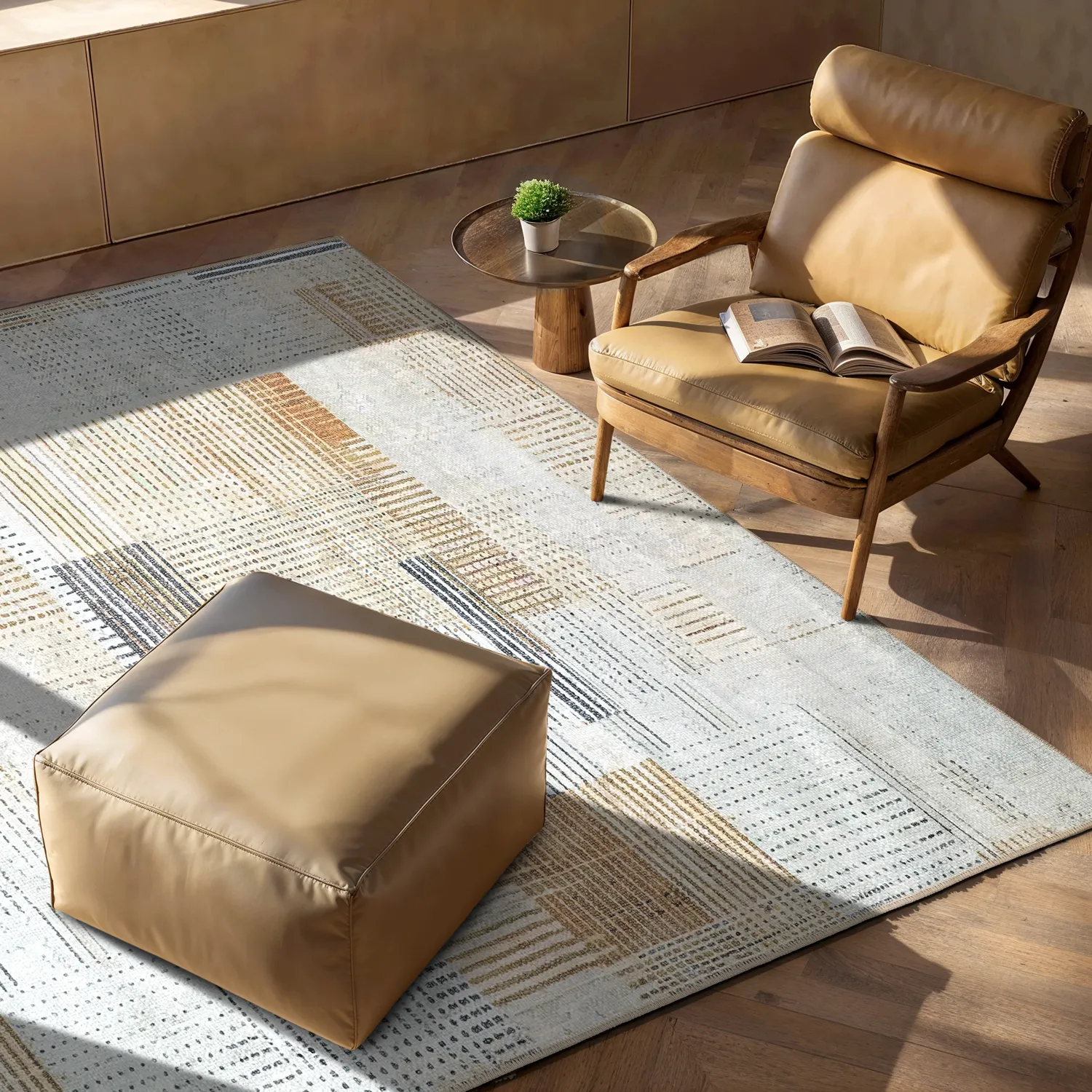 Tapis tissé à plat - Calla (jaune)