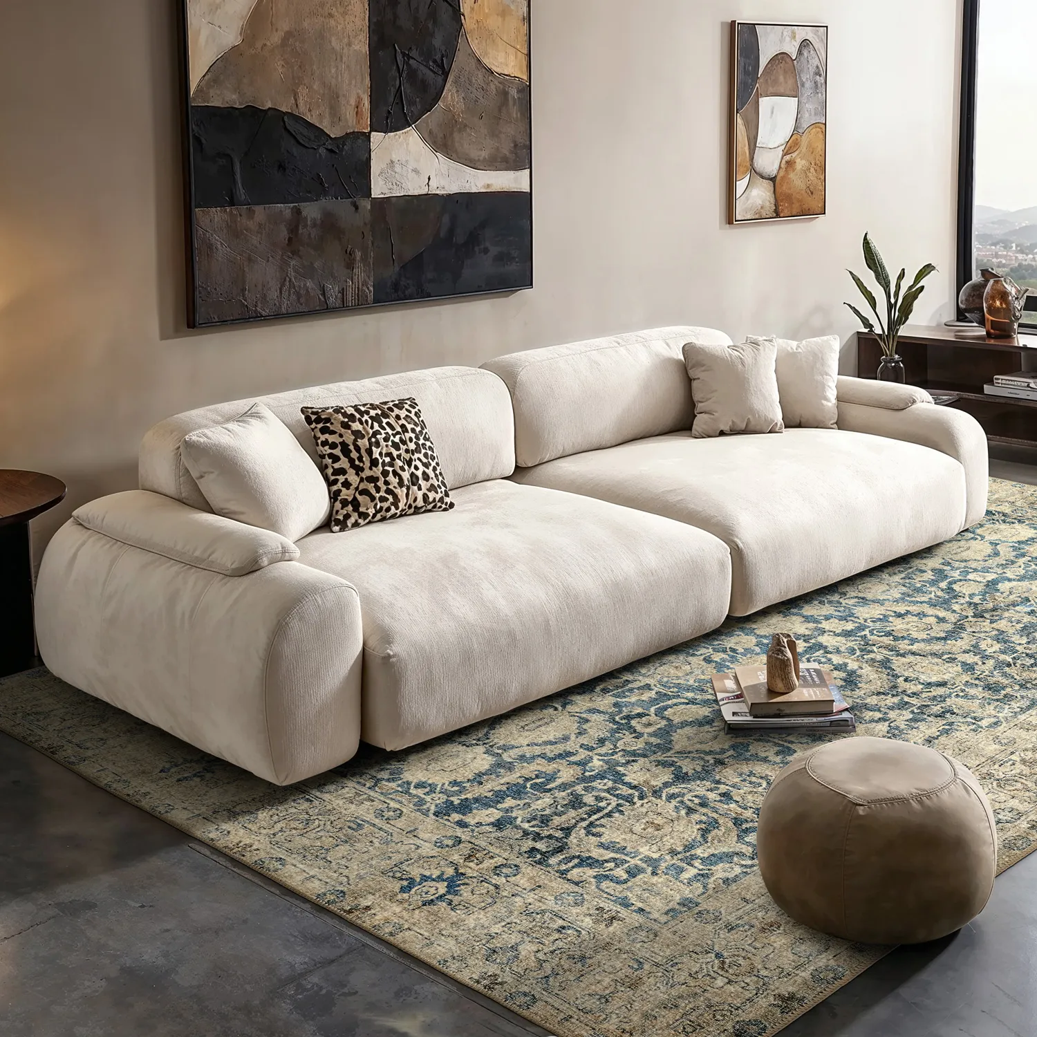 Tapis tissé à plat - Delvar (bleu)