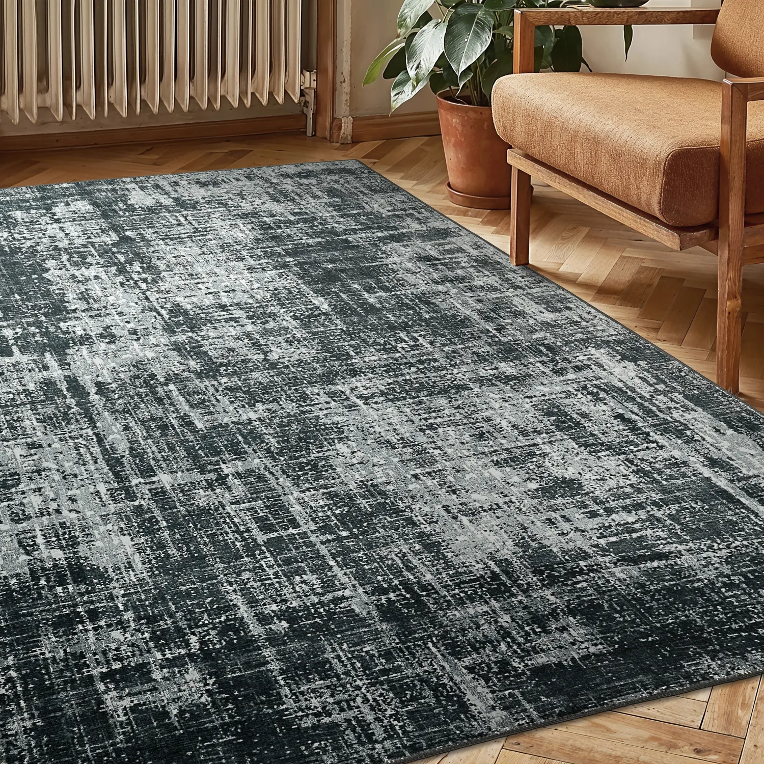 Tapis tissé à plat - Elira (noir)