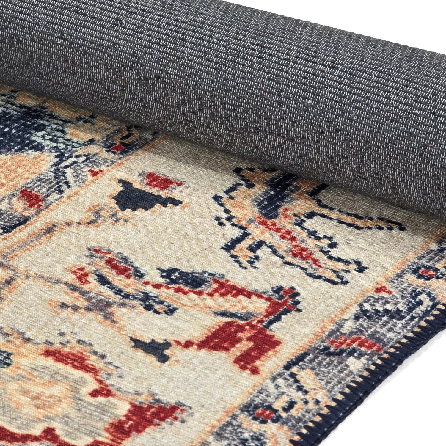 Tapis tissé à plat - Fadarin (bleu)