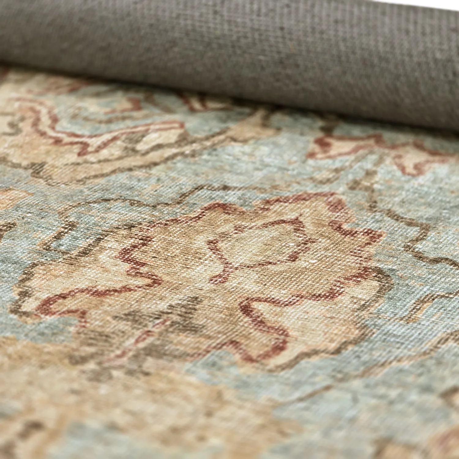 Tapis tissé à plat - Layla (bleu clair)