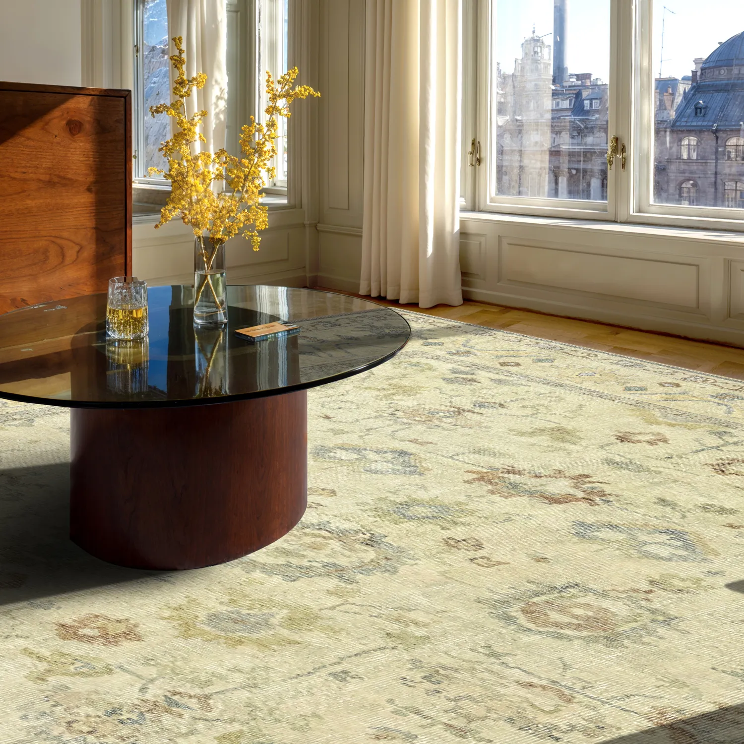 Tapis tissé à plat - Linaar (crème)
