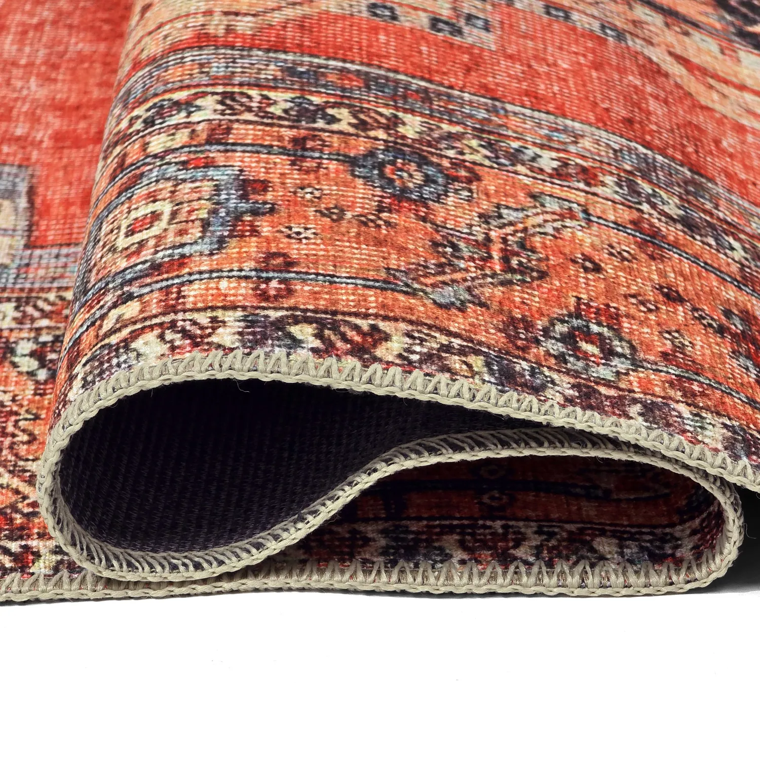 Tapis tissé à plat - Madevan (rouge)