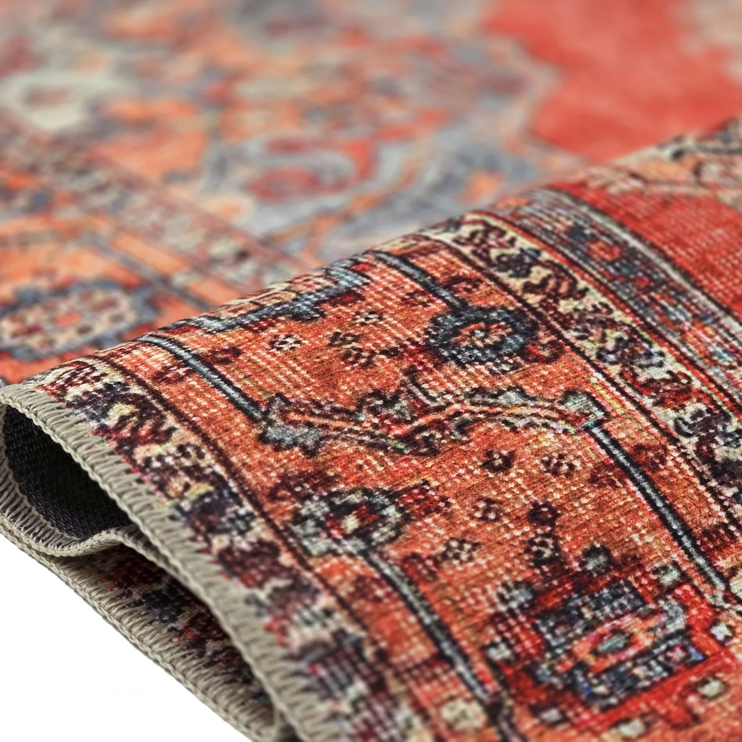 Tapis tissé à plat - Madevan (rouge)