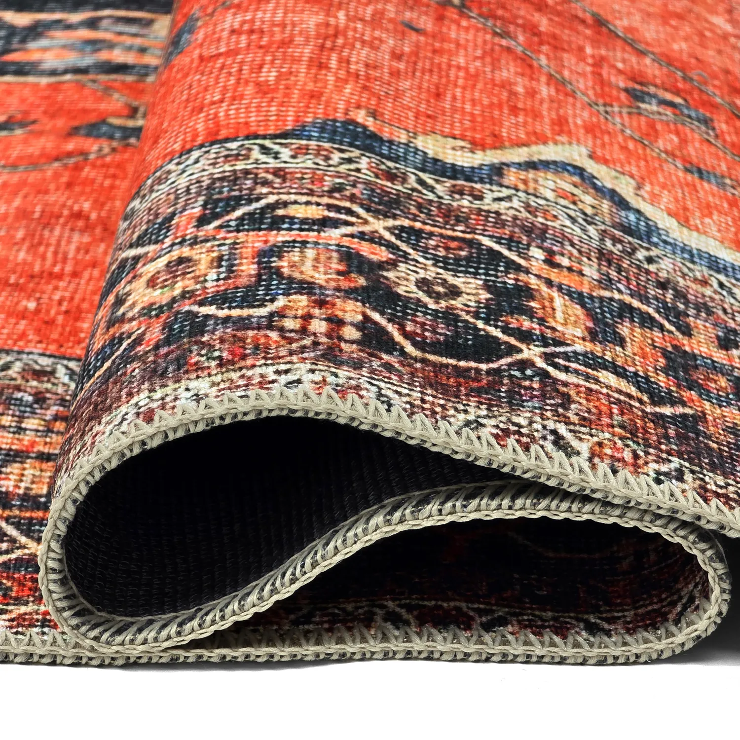 Tapis tissé à plat - Mandalay (rouge)