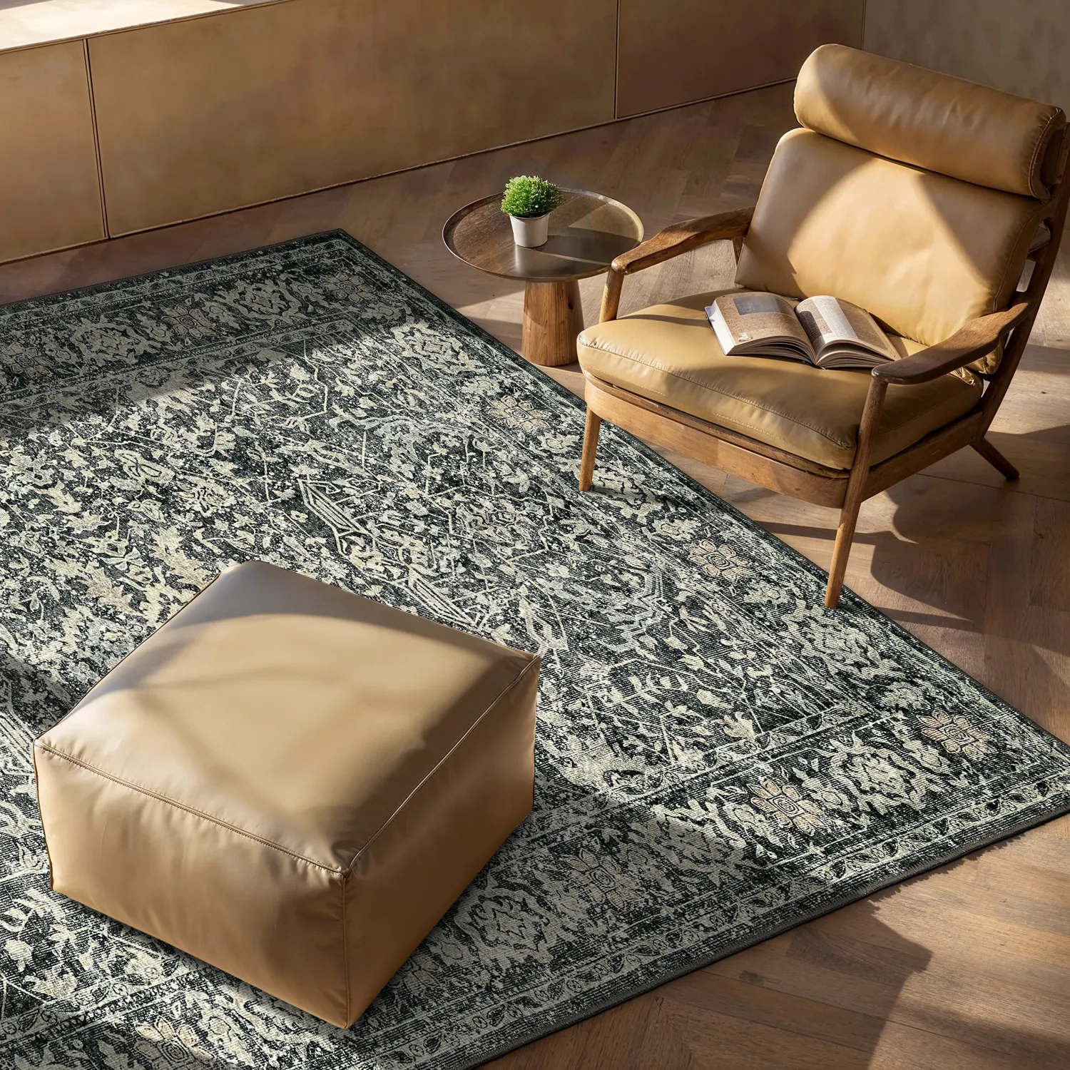 Tapis tissé à plat - Meralis (noir)