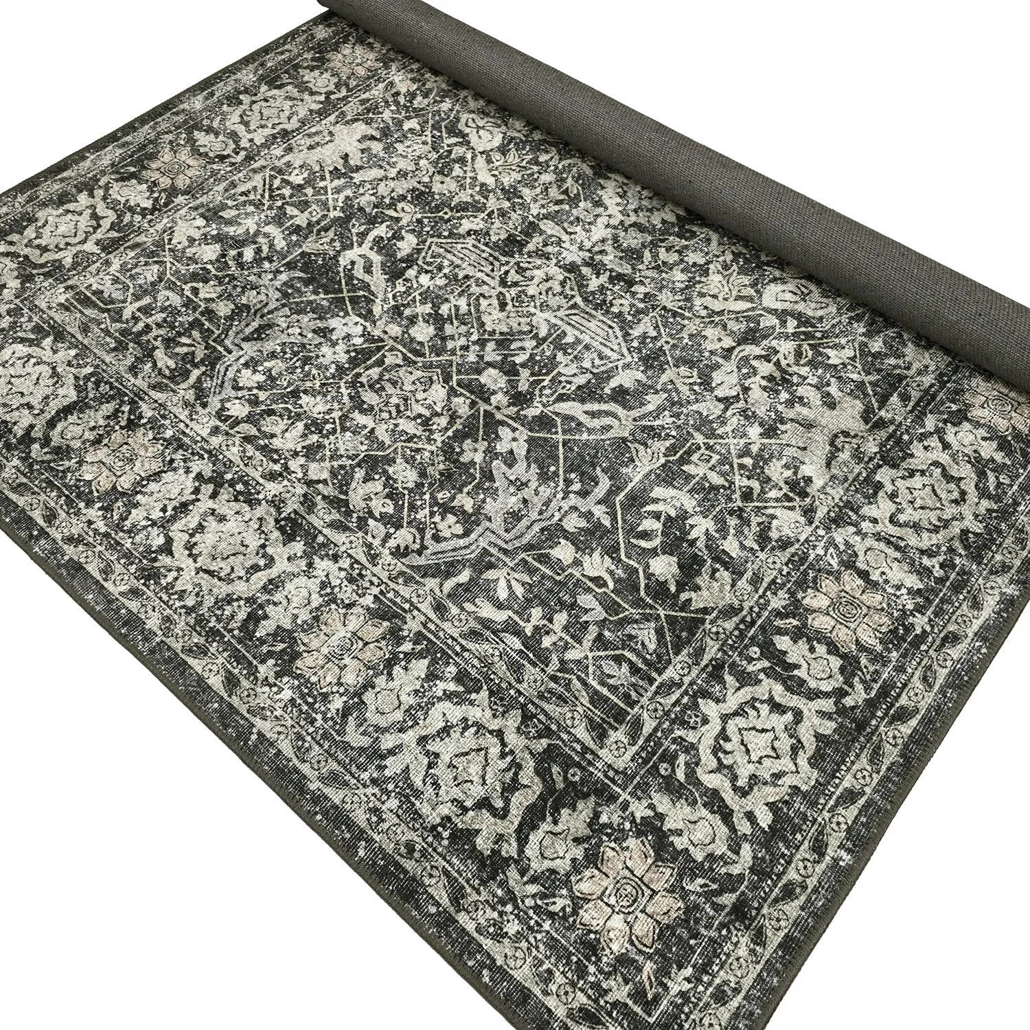 Tapis tissé à plat - Meralis (noir)