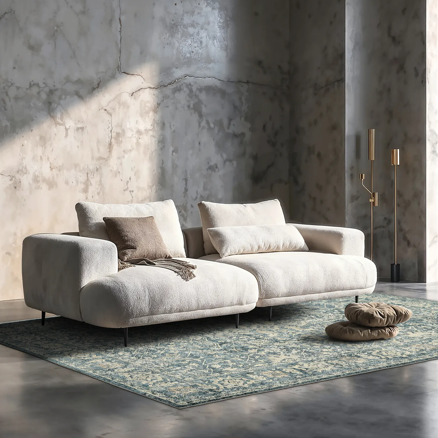 Tapis tissé à plat - Meralis (bleu)