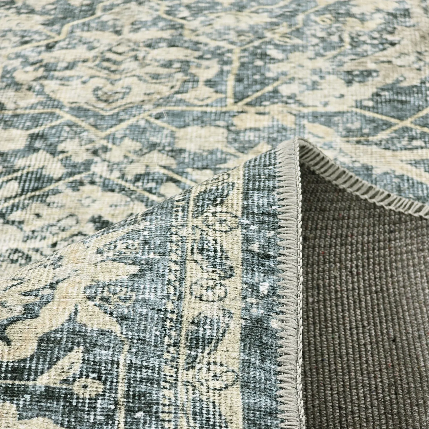 Tapis tissé à plat - Meralis (bleu)