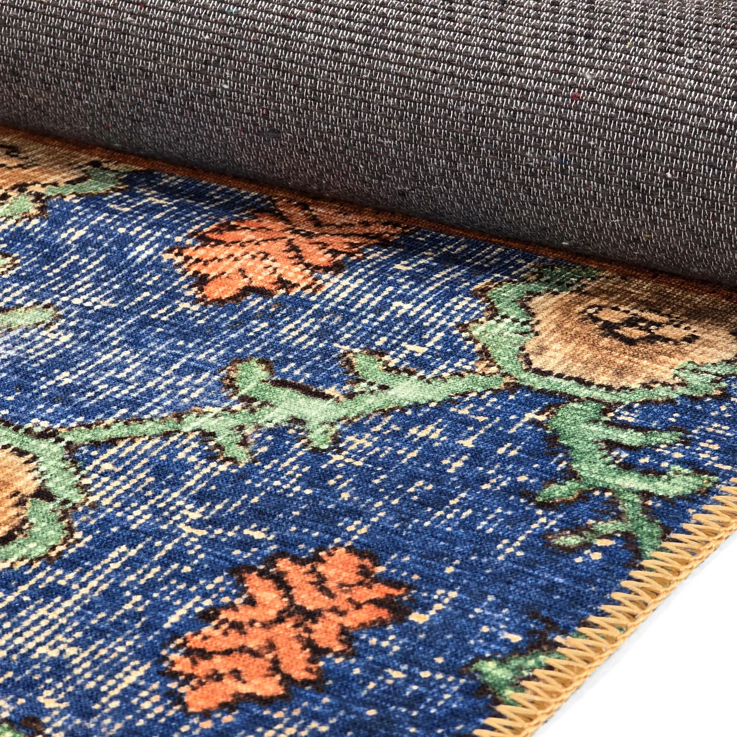 Tapis tissé à plat - Myrina (rouge/multicolore)