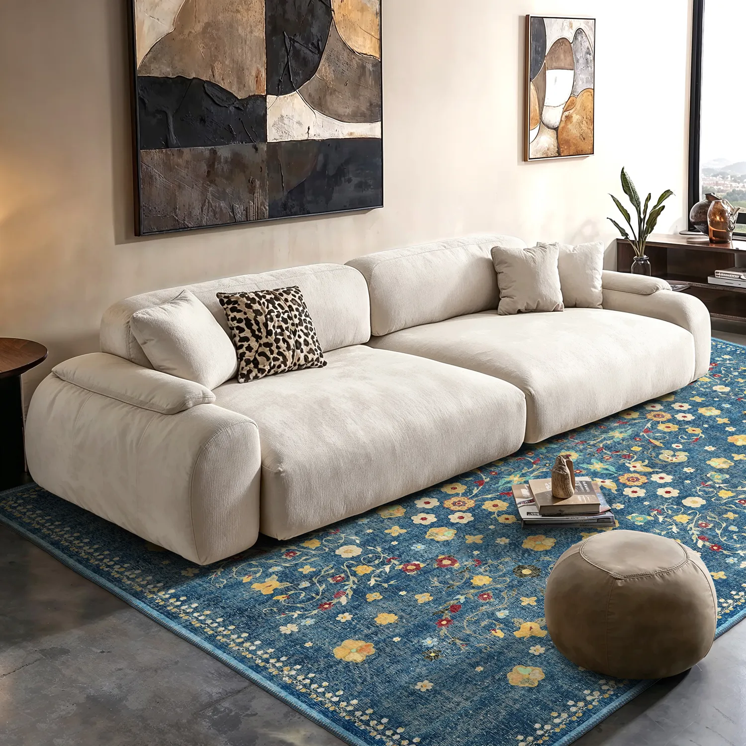 Tapis tissé à plat - Nabilar (bleu)