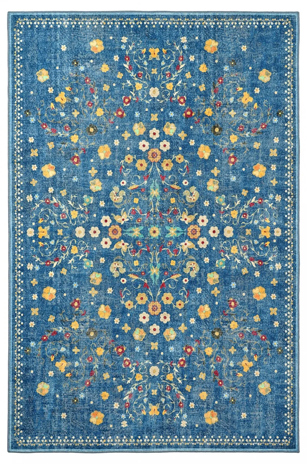 Tapis tissé à plat - Nabilar (bleu)