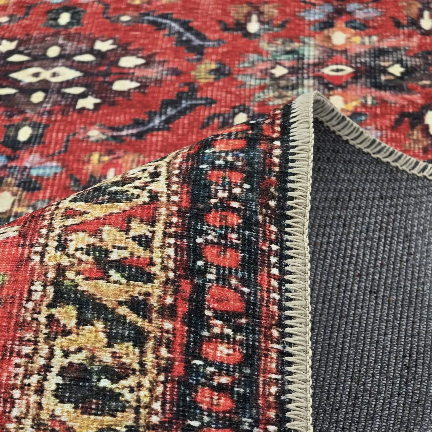 Tapis tissé à plat - Omarien (rouge)