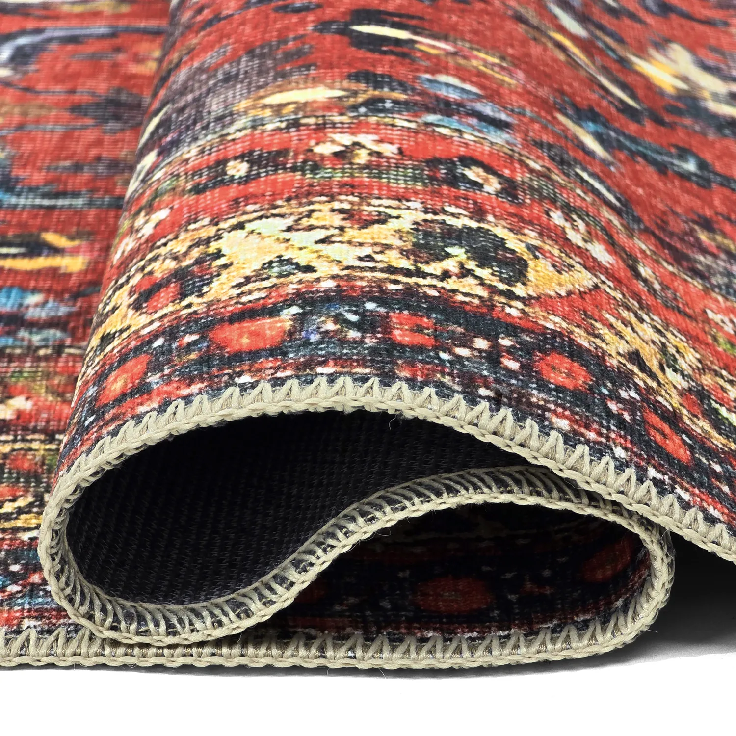 Tapis tissé à plat - Omarien (rouge)