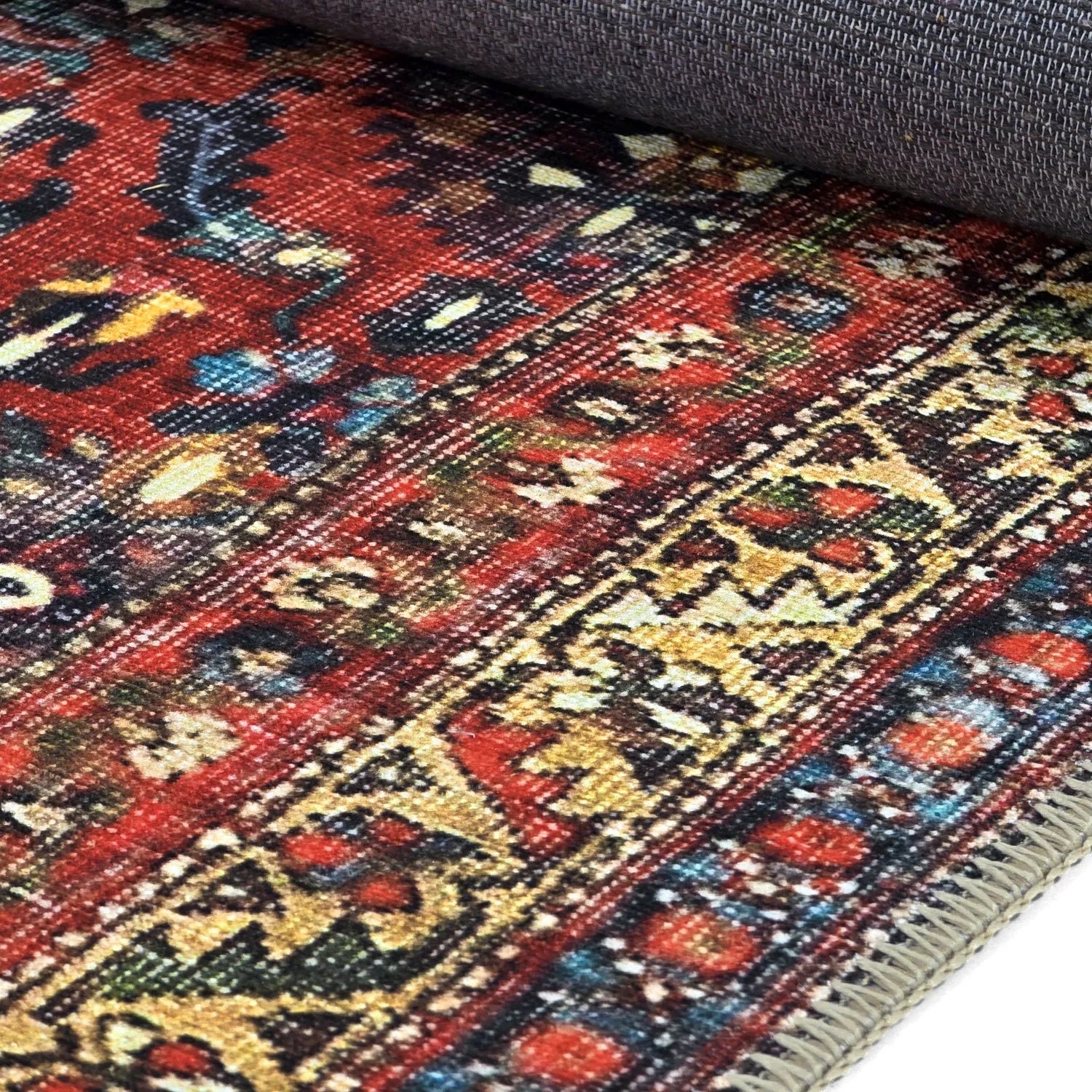 Tapis tissé à plat - Omarien (rouge)