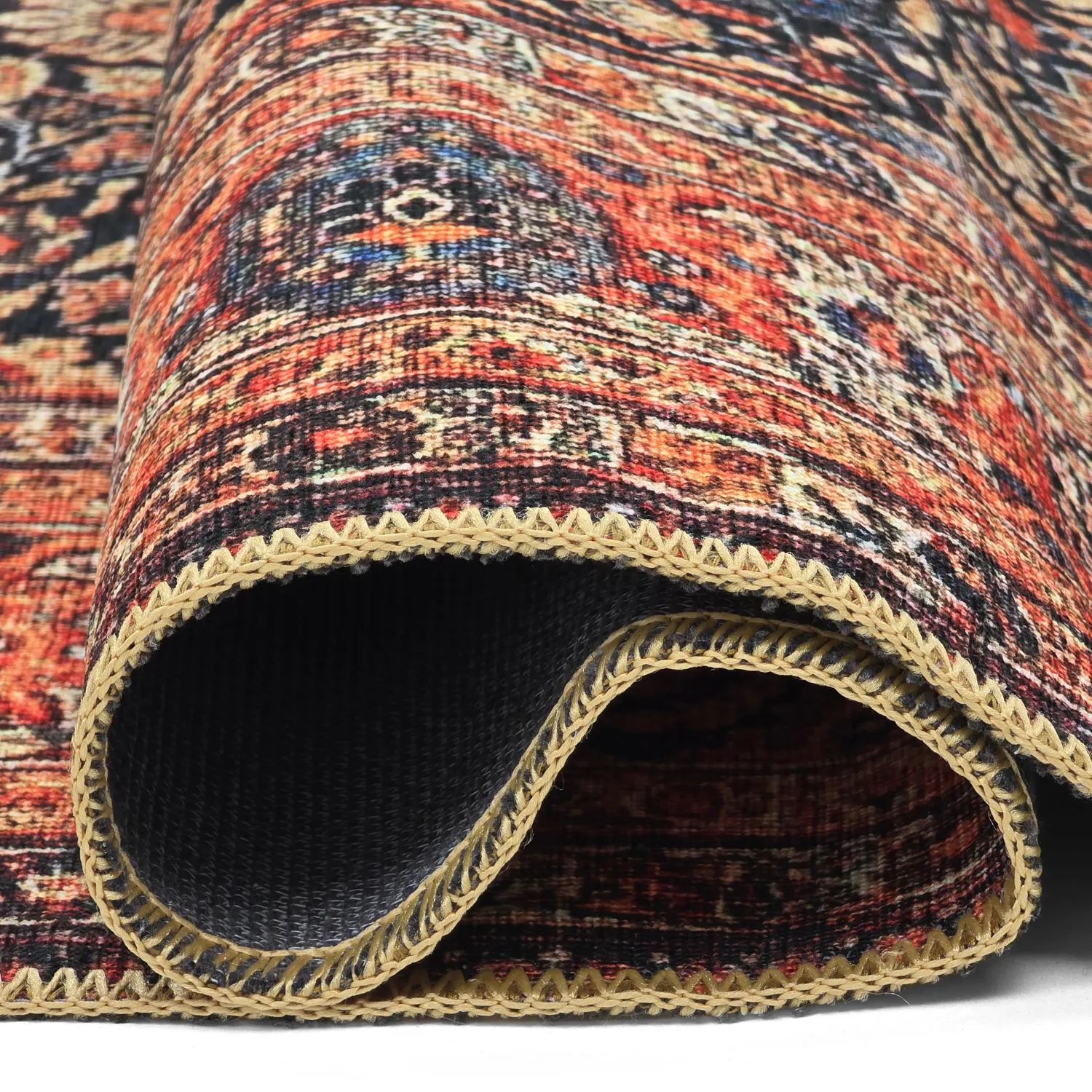 Tapis tissé à plat - Selamira (bleu/multicolore)