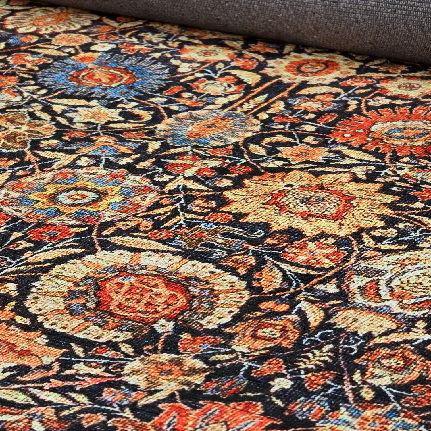 Tapis tissé à plat - Selamira (bleu/multicolore)