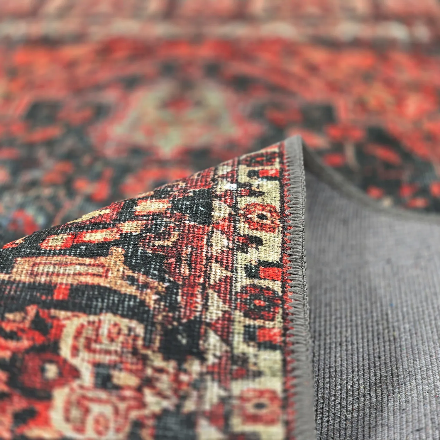 Tapis tissé à plat - Velamir (rouge)