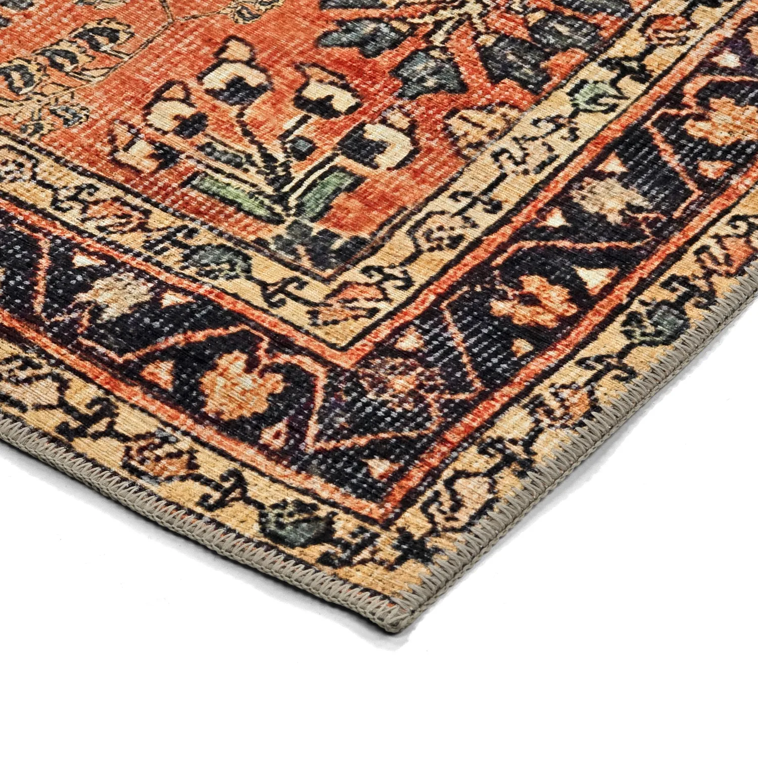 Tapis tissé à plat - Yasirah (orange)