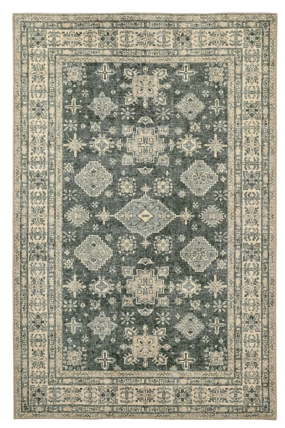 Tapis tissé à plat - Zuleina (vert)