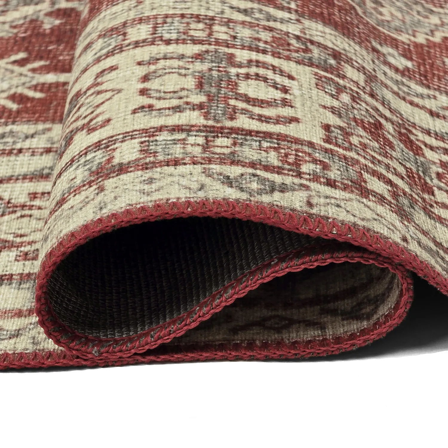 Tapis tissé à plat - Zuleina (rouge)