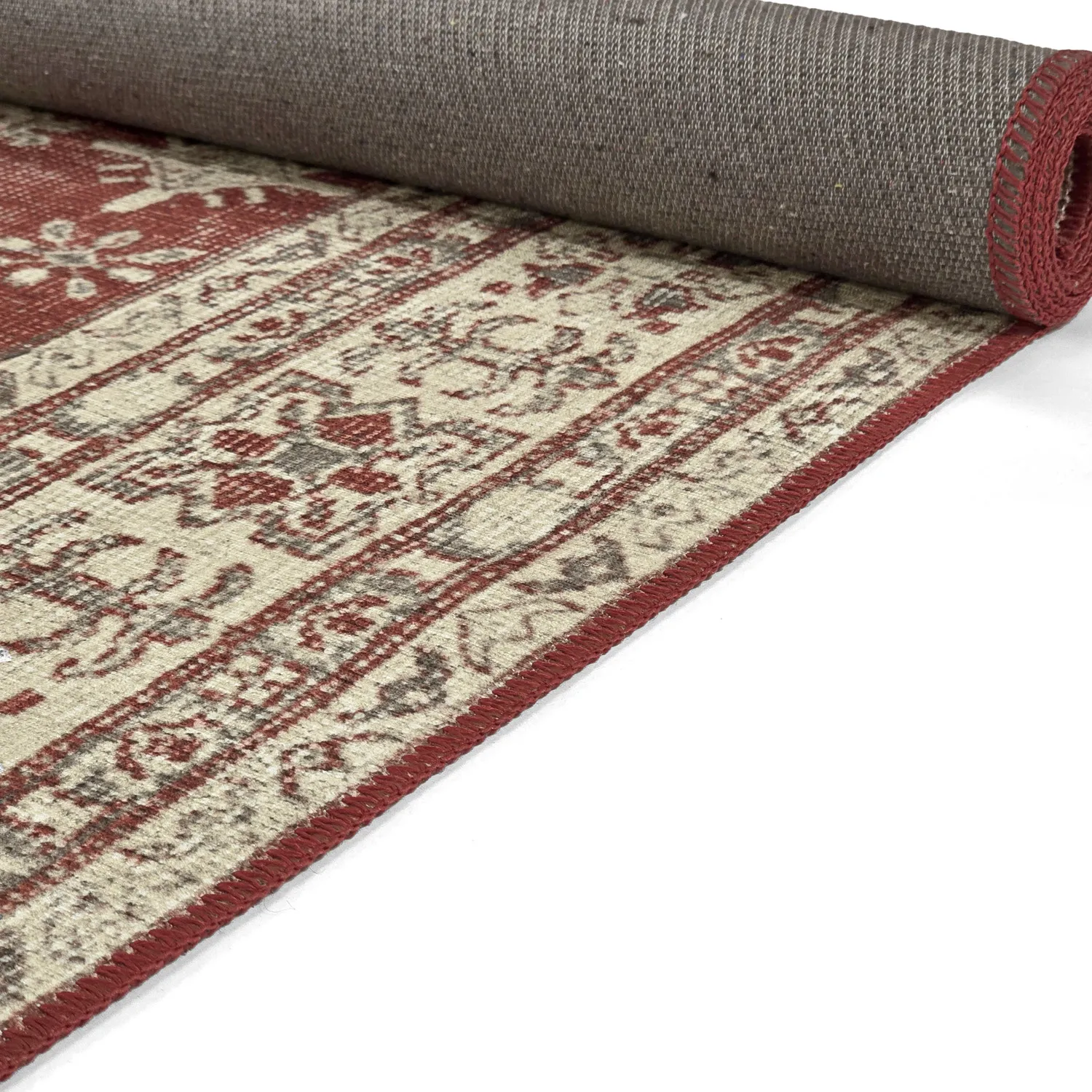 Tapis tissé à plat - Zuleina (rouge)