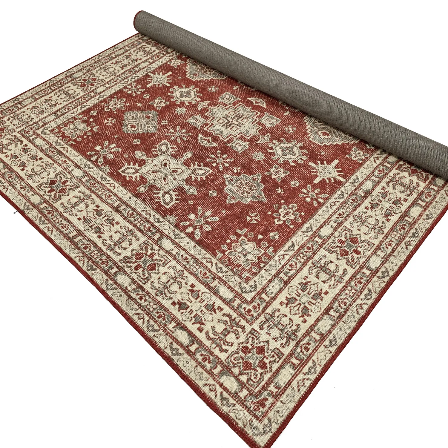 Tapis tissé à plat - Zuleina (rouge)