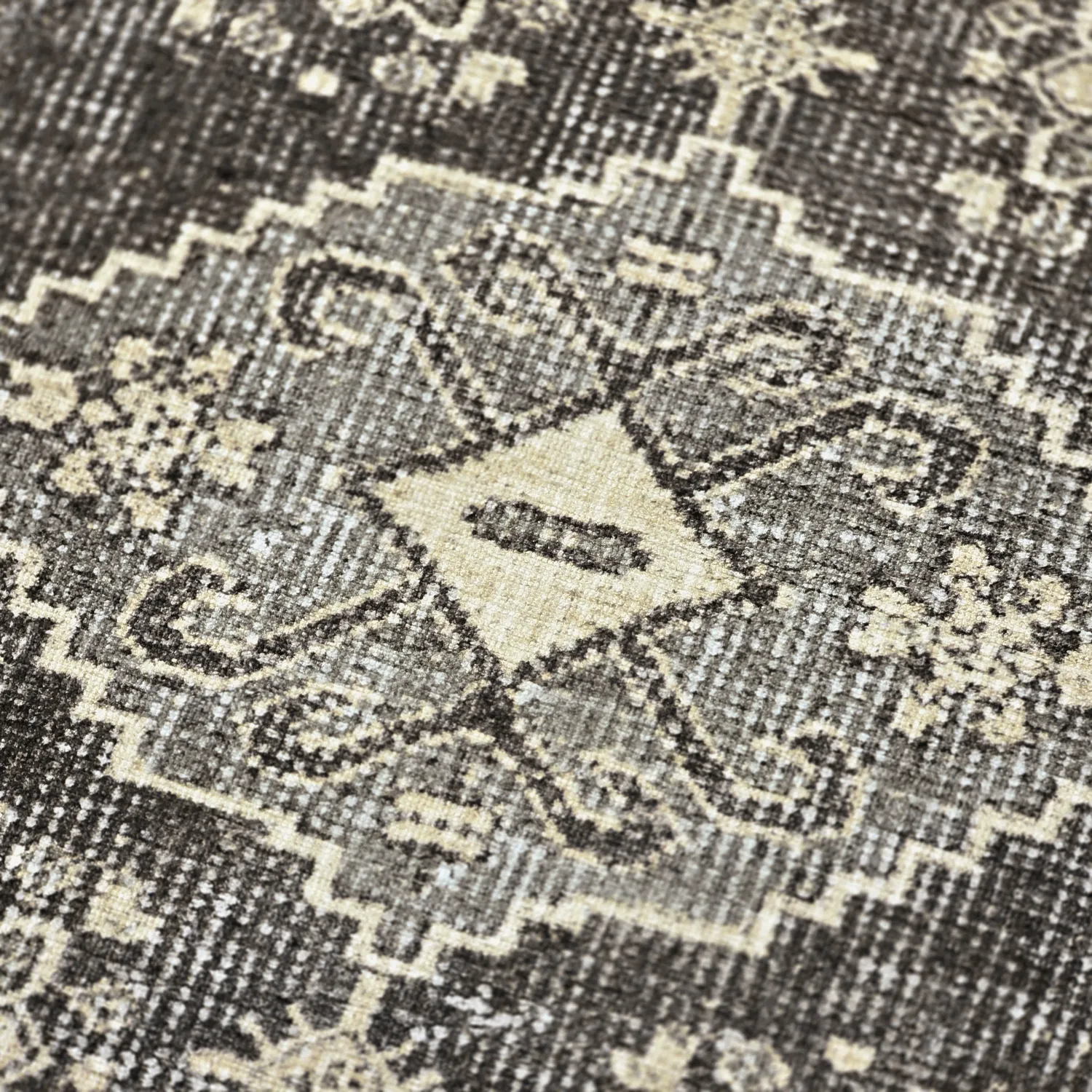 Tapis tissé à plat - Zuleina (gris foncé)