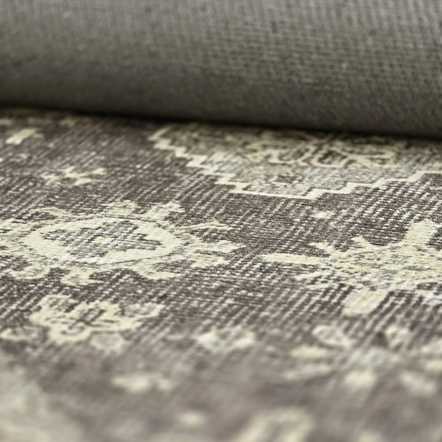 Tapis tissé à plat - Zuleina (gris foncé)