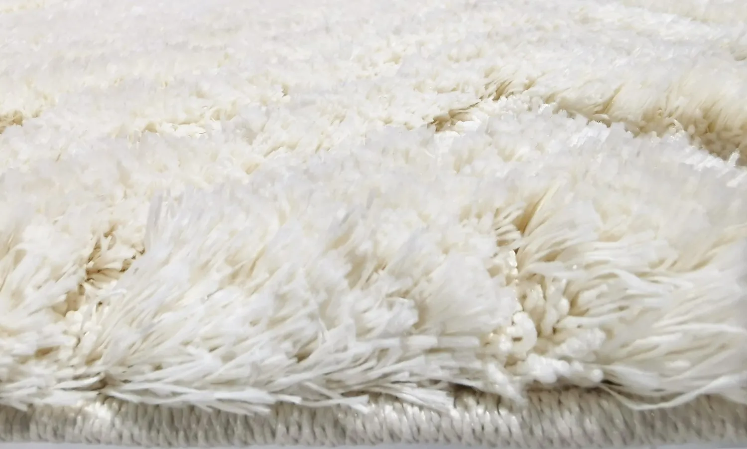 Tapis à poils longs - Stettin (blanc cassé)