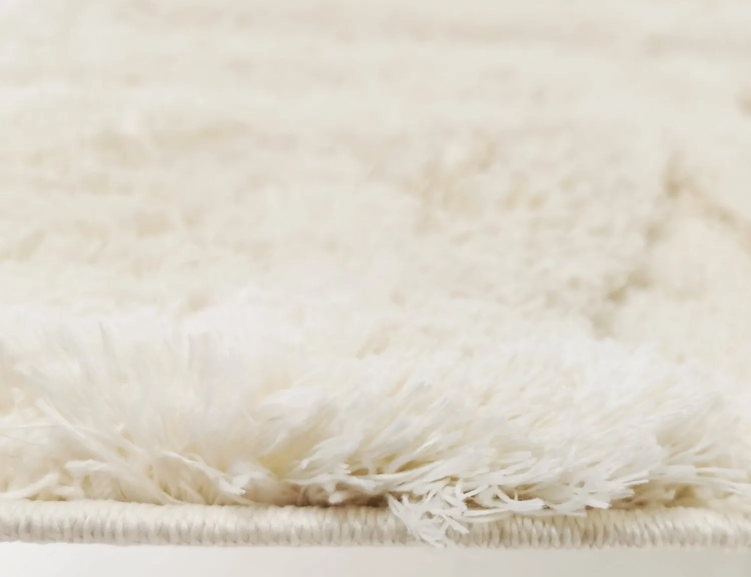Tapis à poils longs - Rostock (blanc cassé)