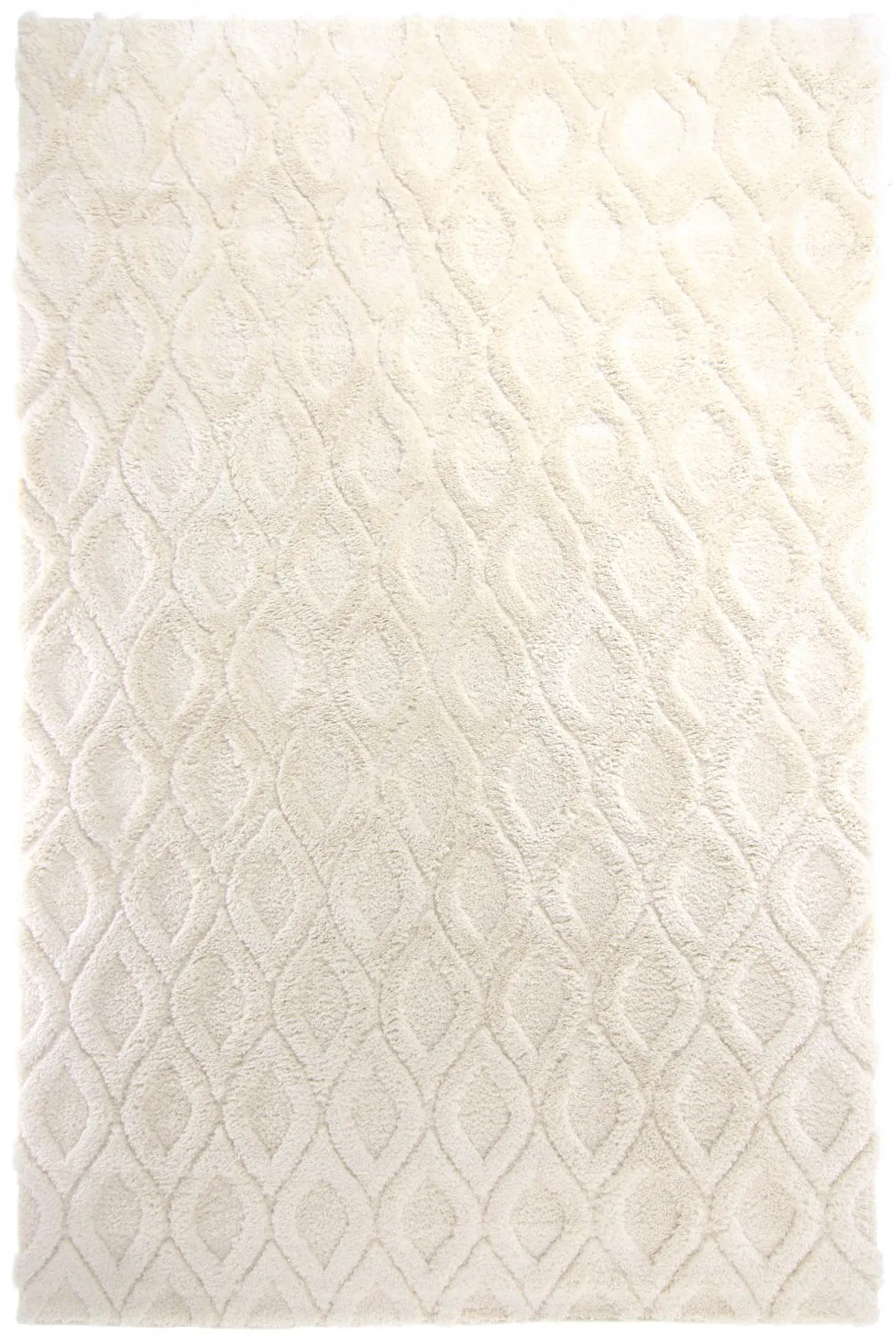 Tapis à poils longs - Everett (blanc cassé)