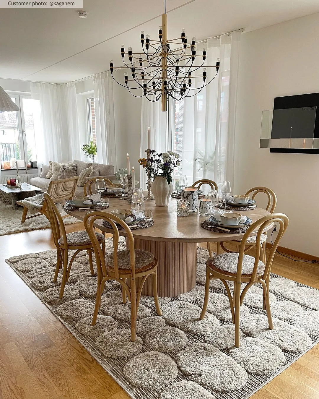Tapis à poils longs - Fondi (beige)