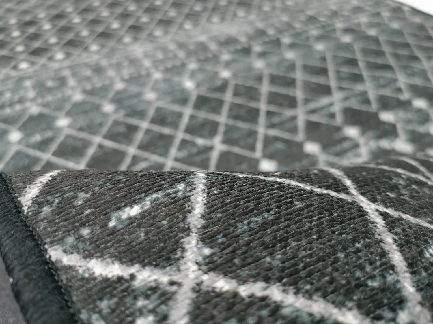 Tapis Wilton - Stella (noir/blanc)