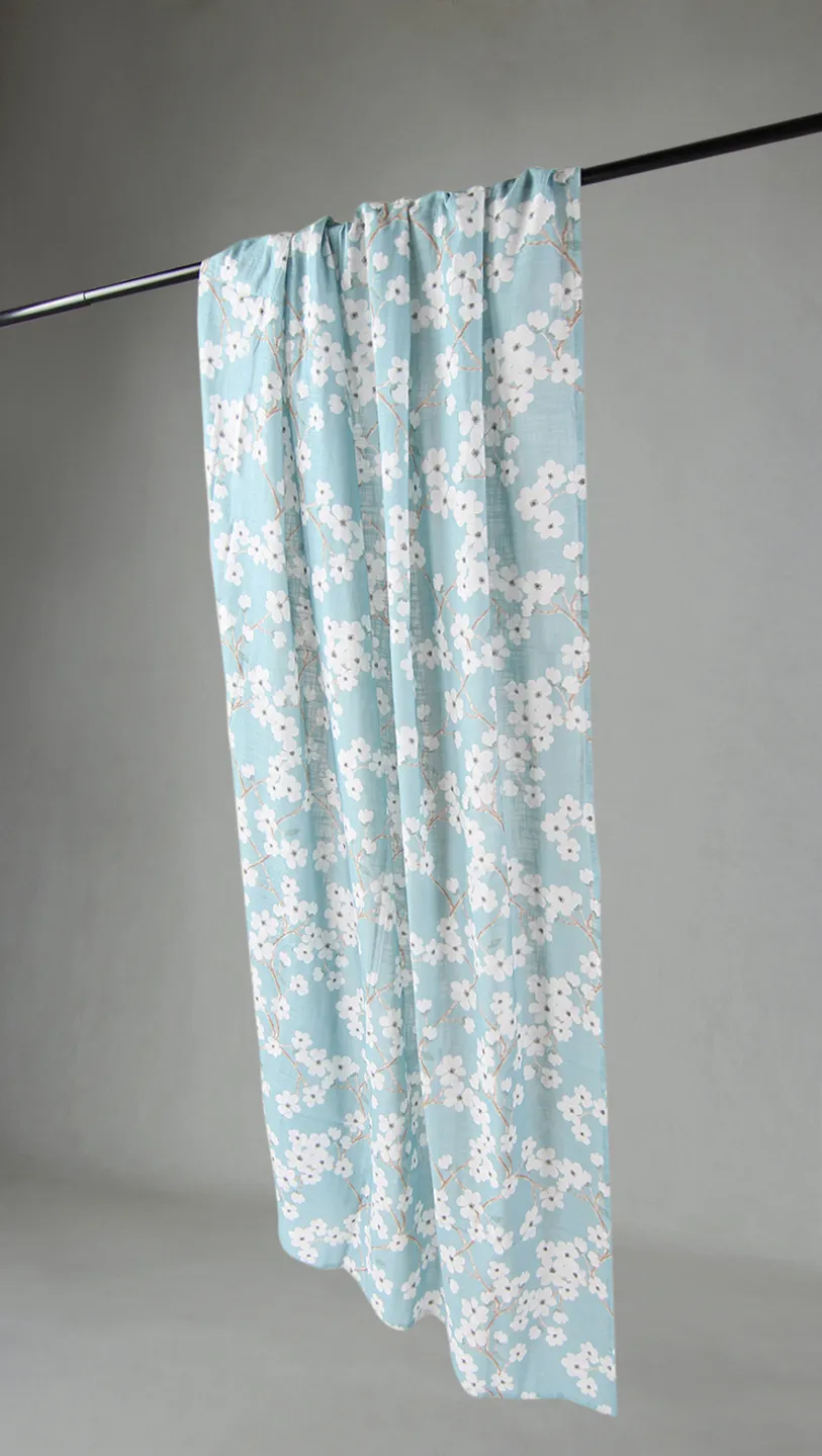 Rideaux - Rideau en coton - Pia-Li (turquoise)