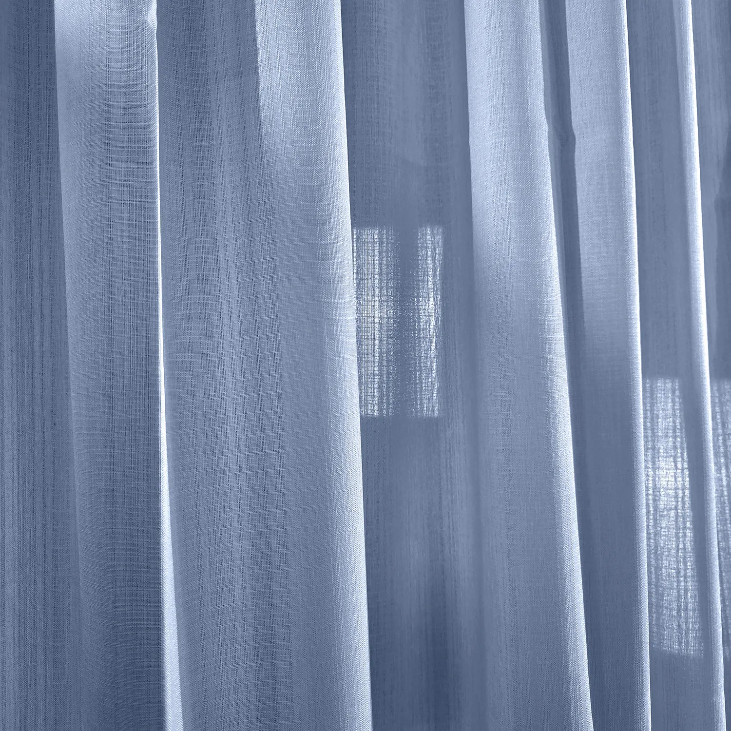 Rideaux - Rideau imitation lin Andrada (bleu foncé)