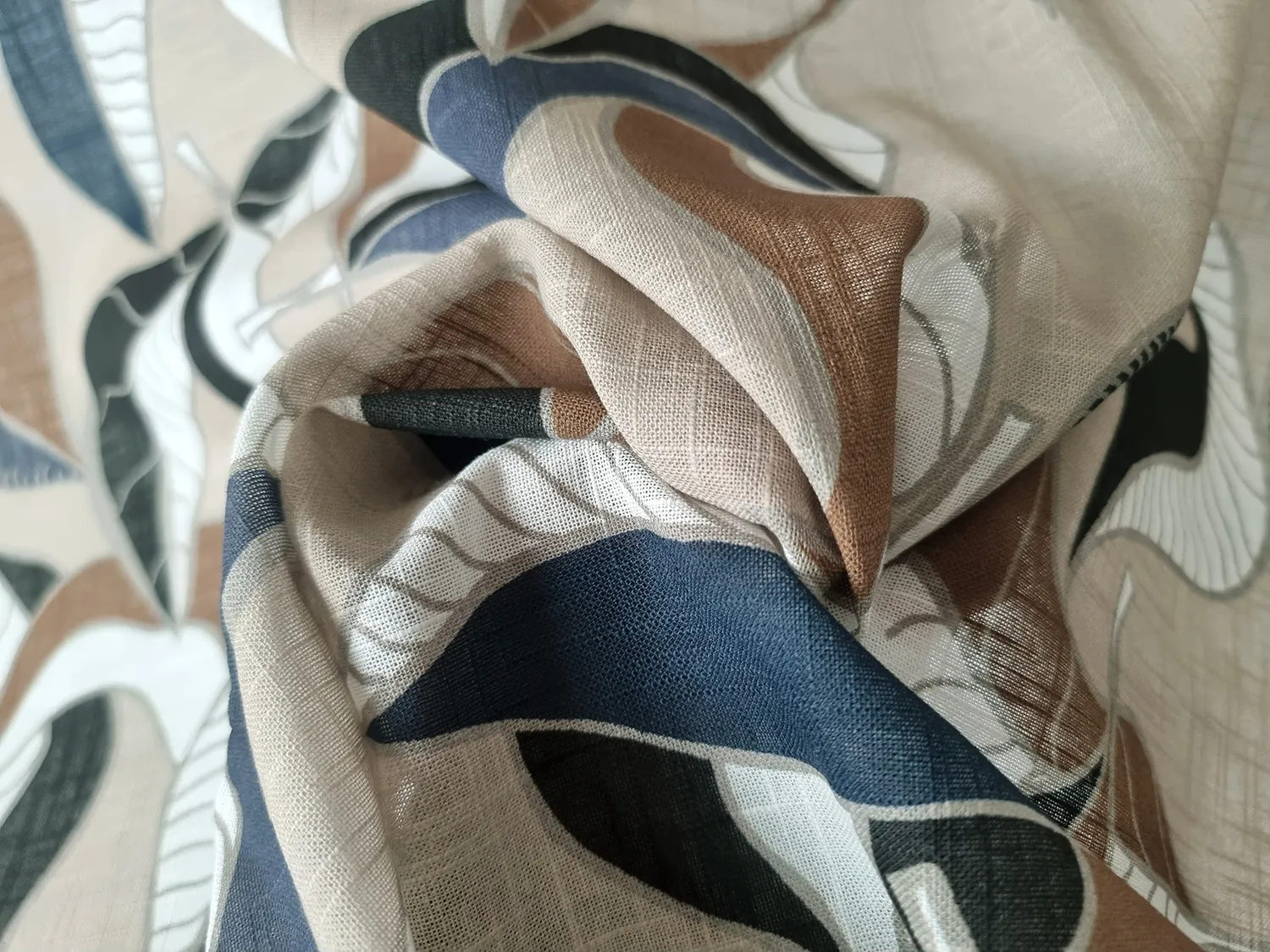 Rideaux - Rideau en coton - Amalie (gris/bleu)