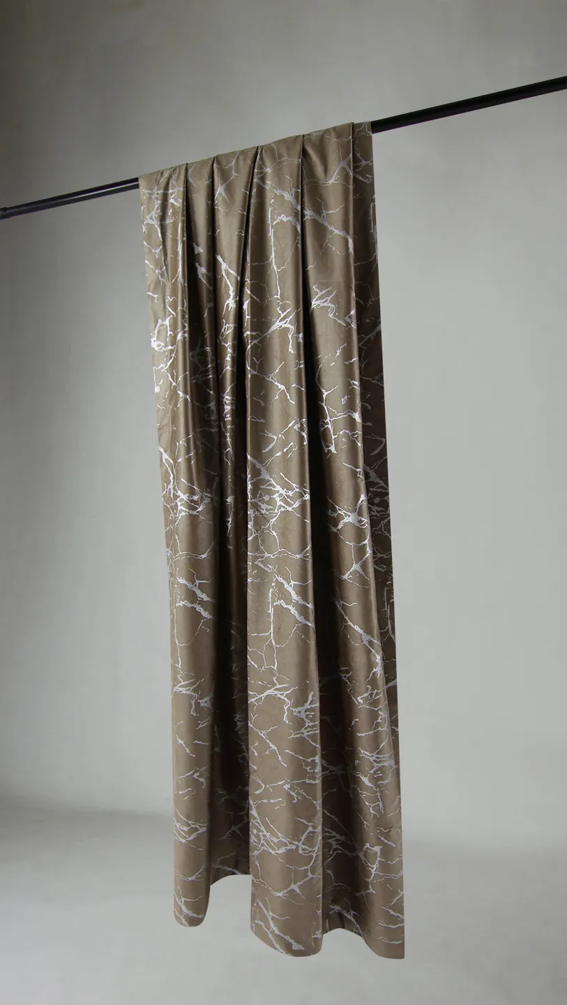 Rideaux - Rideau en velours Florina (marron clair)