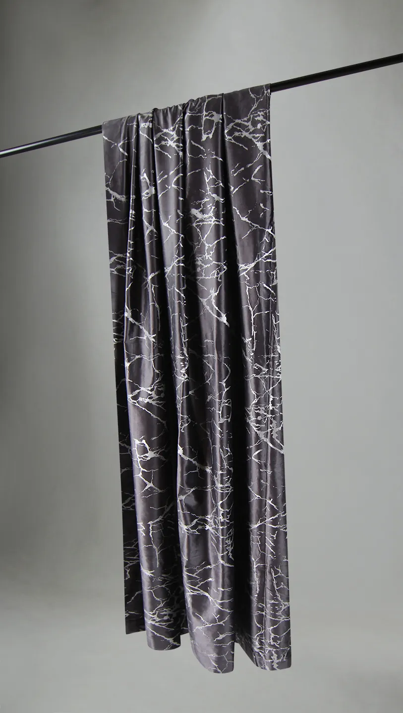 Rideaux - Rideau en velours Florina (gris foncé)