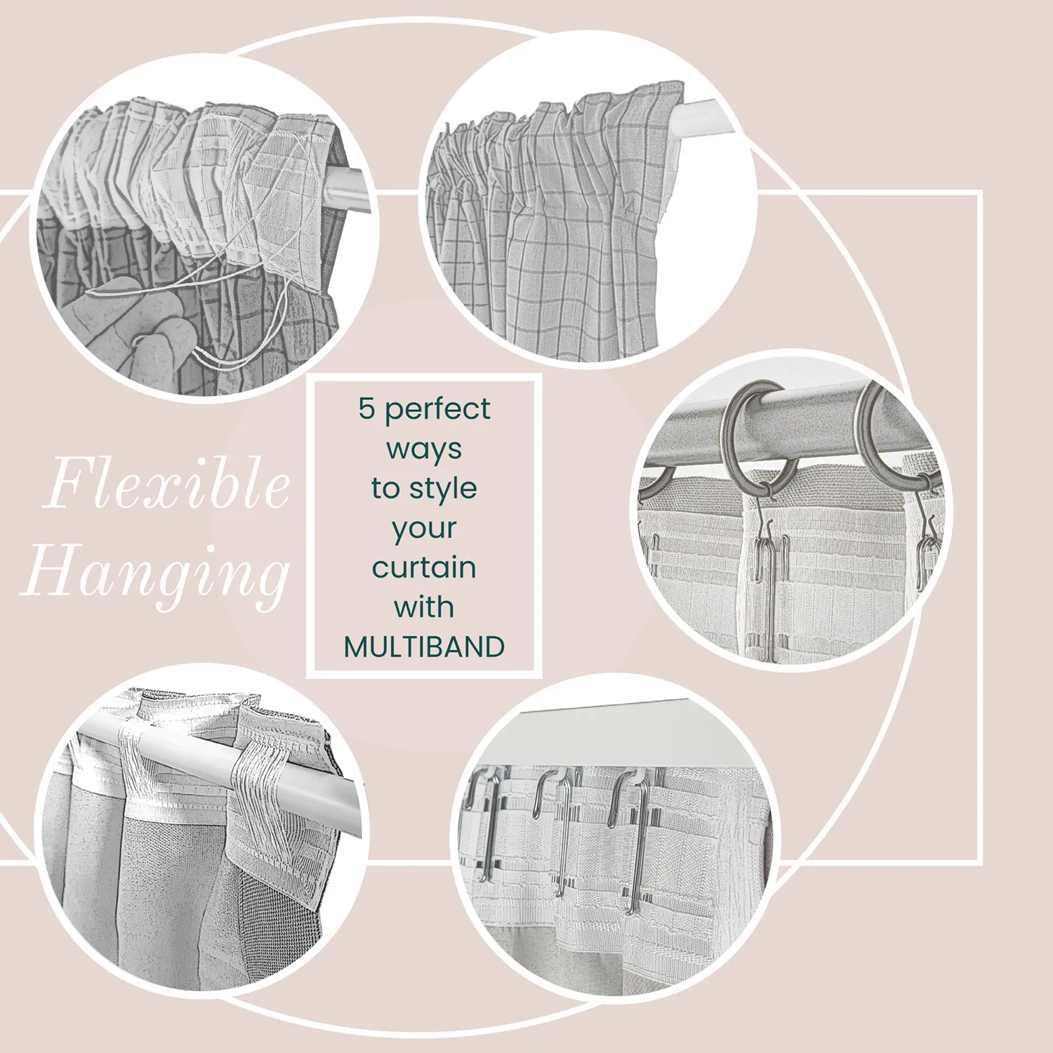 Rideaux - Rideau en coton - Dorthe (violet)
