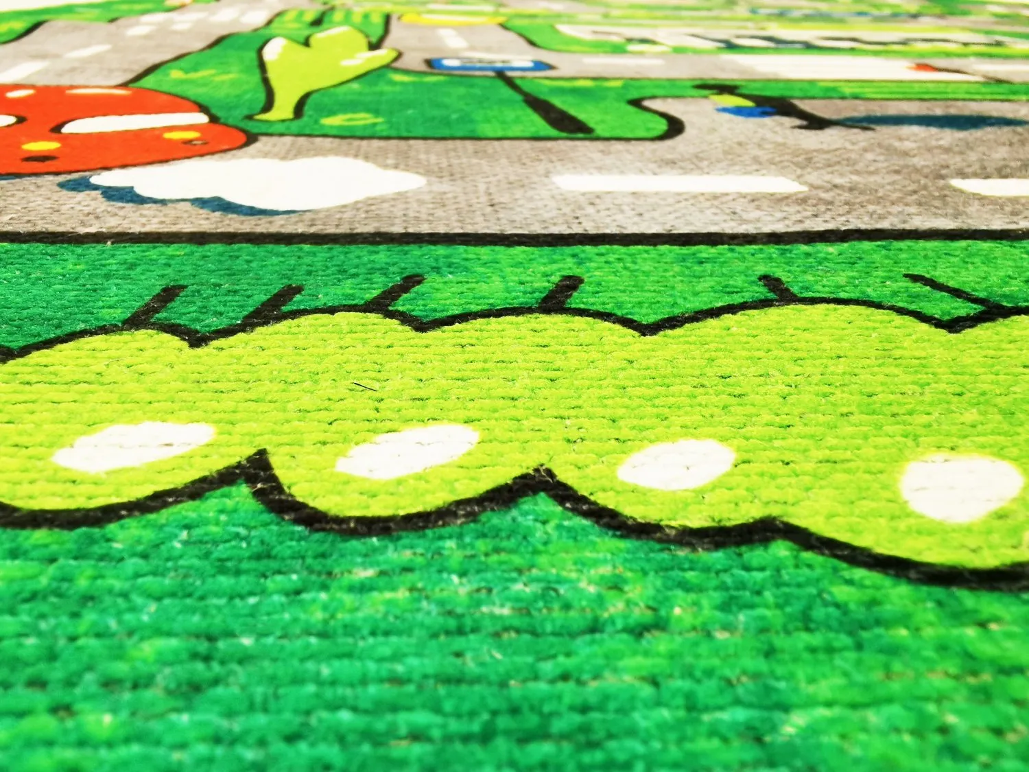 Tapis enfant - Village Road (vert)