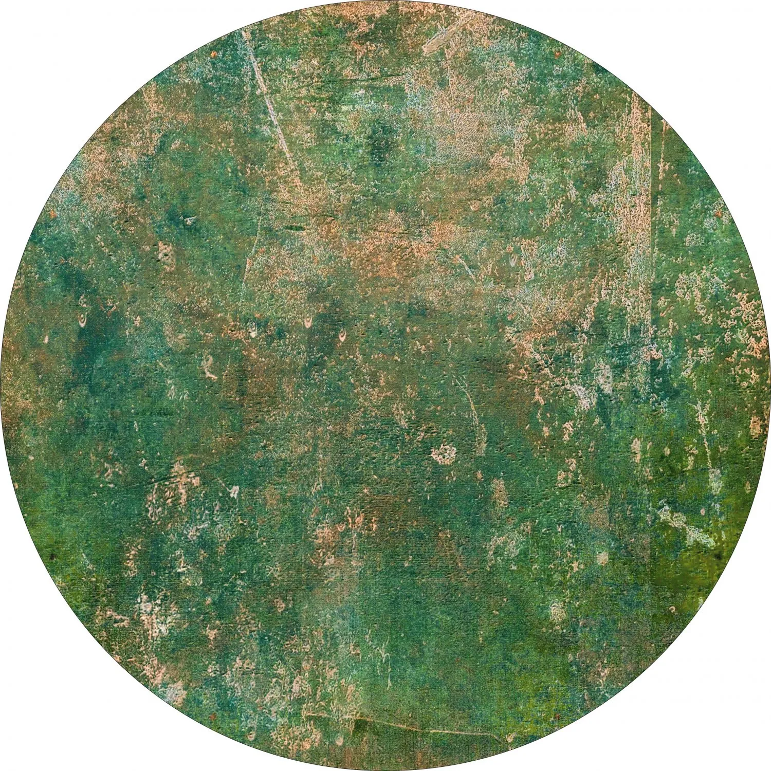 Tapis rond - Povoa (vert)