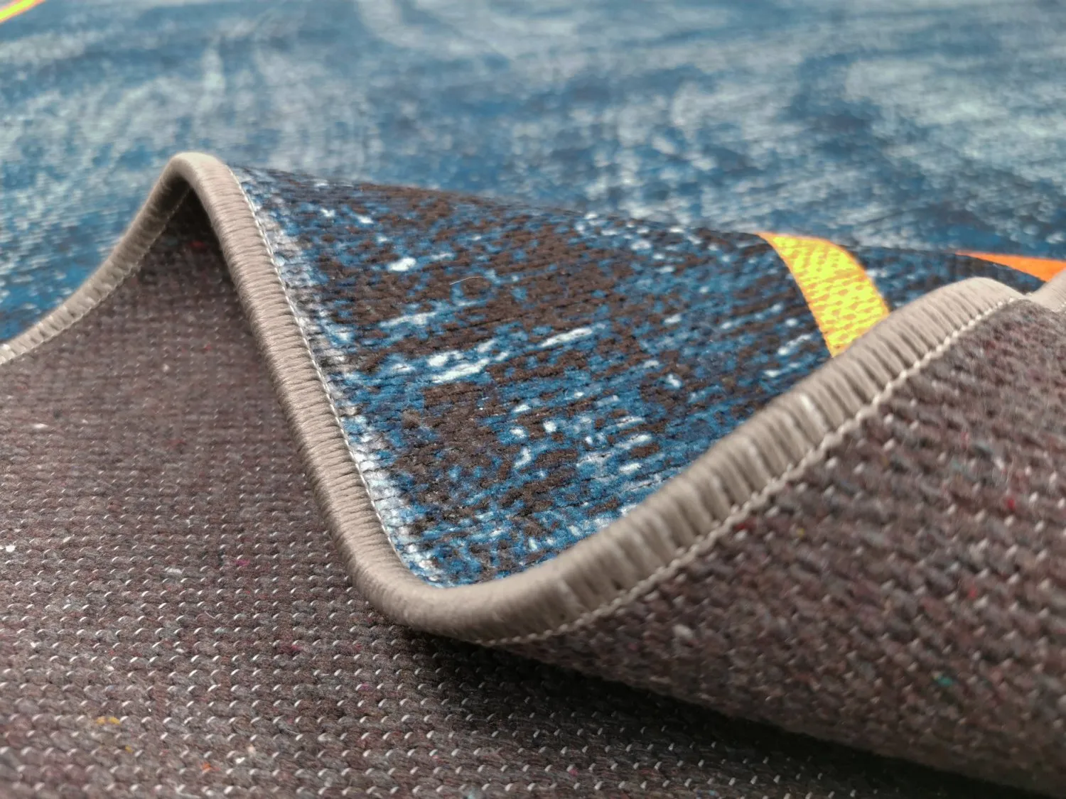 Tapis Wilton - Zaros (bleu/doré)