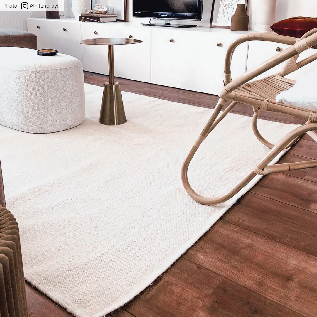 Tapis rond - Hamilton (blanc)